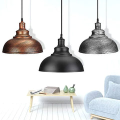 Lámpara colgante de hierro para comedor de estilo industrial