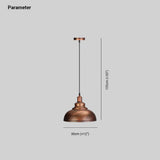 Lámpara colgante de hierro para comedor de estilo industrial