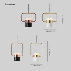 Lámpara colgante de metal LED giratoria moderna