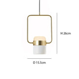 Lámpara colgante de metal LED giratoria moderna