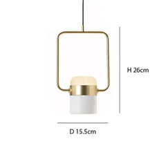 Lámpara colgante de metal LED giratoria moderna