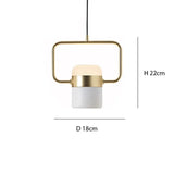 Lámpara colgante de metal LED giratoria moderna