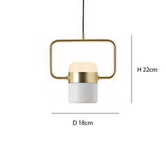 Lámpara colgante de metal LED giratoria moderna