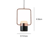 Lámpara colgante de metal LED giratoria moderna