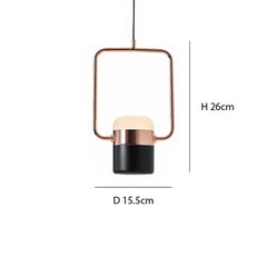 Lámpara colgante de metal LED giratoria moderna