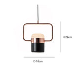 Lámpara colgante de metal LED giratoria moderna