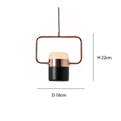 Lámpara colgante de metal LED giratoria moderna