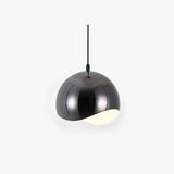 Luces LED en cocinas colgante de diseño semiesférico color negro
