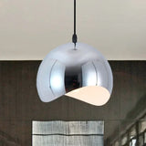 Luces LED en cocinas colgante de diseño semiesférico color negro