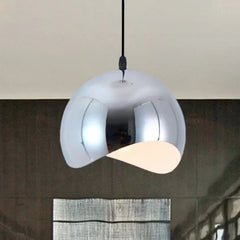 Luces LED en cocinas colgante de diseño semiesférico color negro