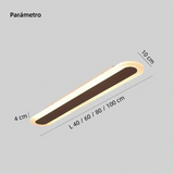 Lámpara de techo para pasillo ovalada con led diseño minimalista