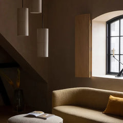 Lamparas colgantes de tela modernas diseño minimalista para comedor