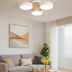 Lámpara de Techo de Madera Multicabezal Nórdica con LED para Salón