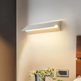Aplique de pared rectangular blanco LED orientable moderno para dormitorio