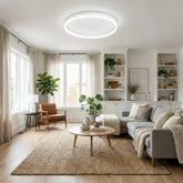 Plafón circular blanco de techo minimalista regulable para dormitorio