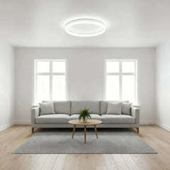 Plafón circular blanco de techo minimalista regulable para dormitorio