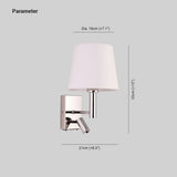 Apliques pared modernos dormitorio de pared con pantalla blanca