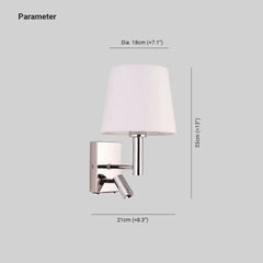 Apliques pared modernos dormitorio de pared con pantalla blanca