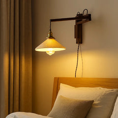 Aplique de Pared LED Estilo Vintage Plegable Extensible para Dormitorio