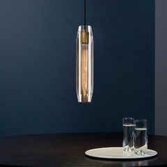 Lámpara Colgante para Mesita de Noche LED Tubo de Vidrio Moderno