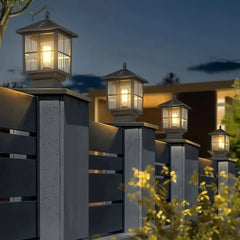 Farol sobremuro exterior moderno IP65 para jardín y terraza