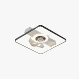 Lámpara de techo negra y dorada con ventilador diseño moderno