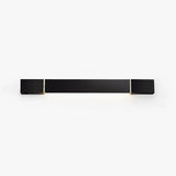 Aplique de pared para baño LED moderno negro orientable alargado
