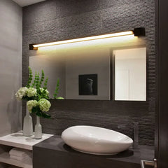 Aplique de Pared LED Giratorio Lineal Negro Minimalista