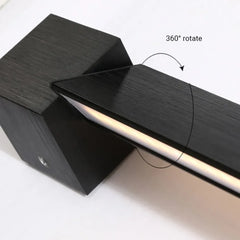 Aplique de pared para baño LED orientable negro alargado