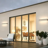 Aplique de pared exterior bidireccional moderno de terrazo rectangular IP67
