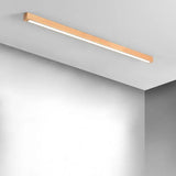 Plafón lineal de techo nórdico de madera LED para salón