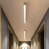 Plafón lineal de techo nórdico de madera LED para salón