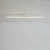 Lámpara de techo lineal moderna de metal LED para salón