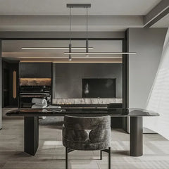 Lámparas techo comedor estilo moderno y alargado