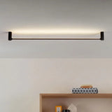 Lámpara de techo lineal minimalista negra con LED para salón