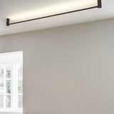 Lámpara de techo lineal minimalista negra con LED para salón