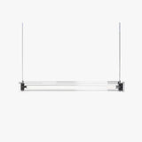 Lámpara colgante de vidrio en forma de barra para comedor de estilo moderno