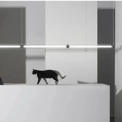 Lámpara colgante de vidrio en forma de barra para comedor de estilo moderno