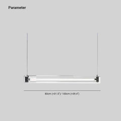 Lámpara colgante de vidrio en forma de barra para comedor de estilo moderno