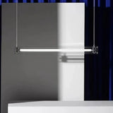Lámpara colgante de vidrio en forma de barra para comedor de estilo moderno