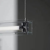 Lámpara colgante de vidrio en forma de barra para comedor de estilo moderno