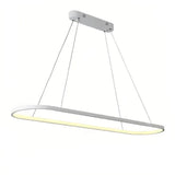 Lámpara colgante ovalada minimalista LED regulable en altura para isla de cocina