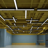 Lamparas colgantes negras LED rectangular para oficina
