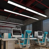 Lamparas colgantes negras LED rectangular para oficina