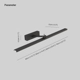Apliques de luz para espejo de baño LED negro impermeable