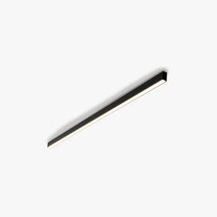 Plafón lineal minimalista regulable de metal negro para salón