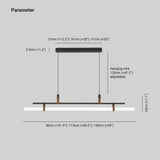 Lámpara colgante en forma de barra para comedor de estilo nórdico moderno