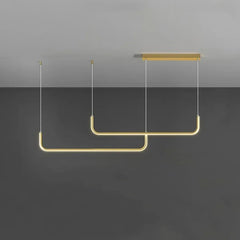 Lámpara colgante lineal minimalista LED regulable para comedor