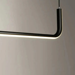 Lámpara colgante lineal minimalista LED regulable para comedor