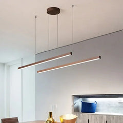 Lamparas LED para cocina diseño lineal rectangular en color marrón